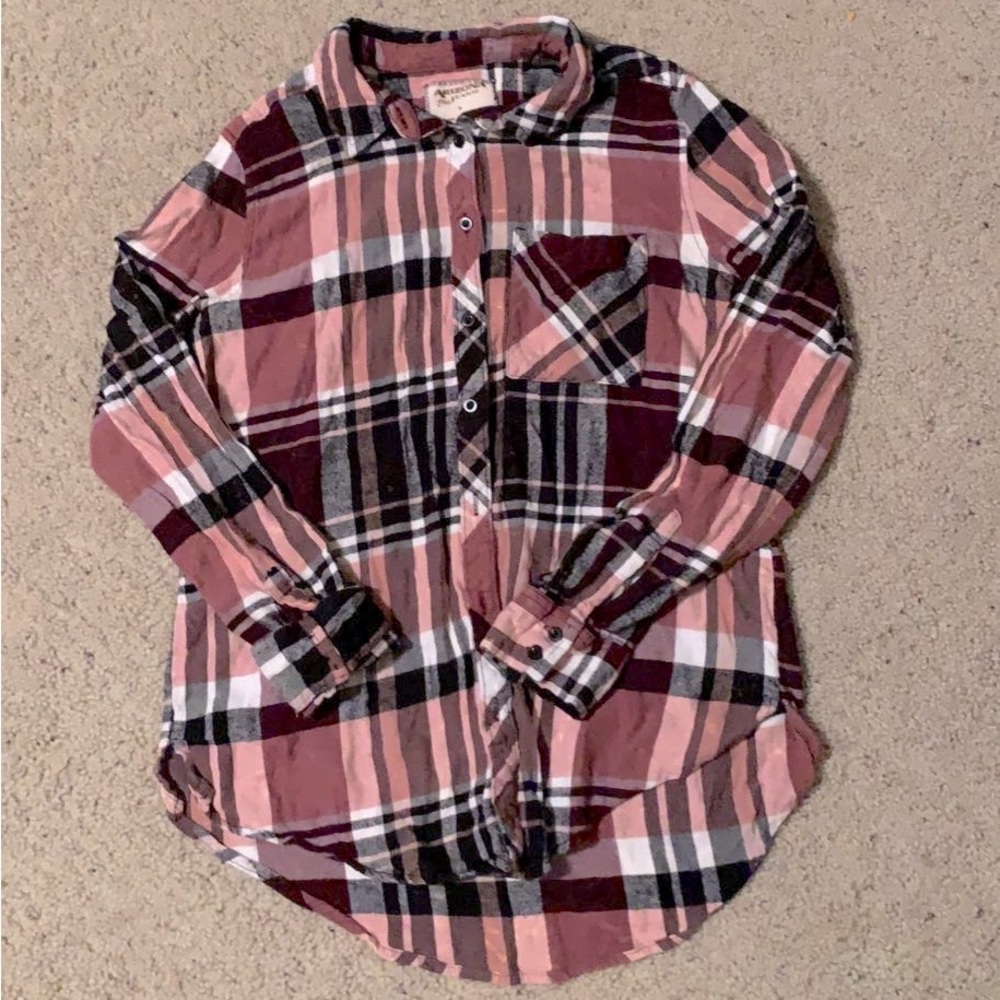⭐️2 for $20 Arizona Jean Co pink plaid flannel